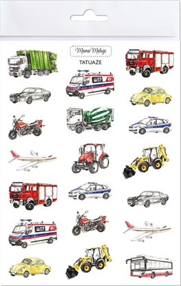 Изображение Mama Maluje Tatuae zmywalne Pojazdy