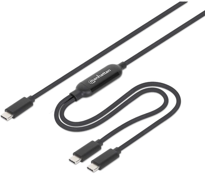 Picture of Kabel USB Manhattan USB-C - 2x USB-C 2 m Czarny (355810)