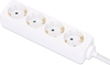 Picture of Manhattan Power Distribution Unit EU (2-pin), x4 gang/output, 2m cable, 16A, White, Extension Lead, PDU, Power Strip, Three Year Warranty