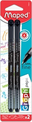 Attēls no Maped Cienkopis Graph Peps Deco czarny 2szt MAPED