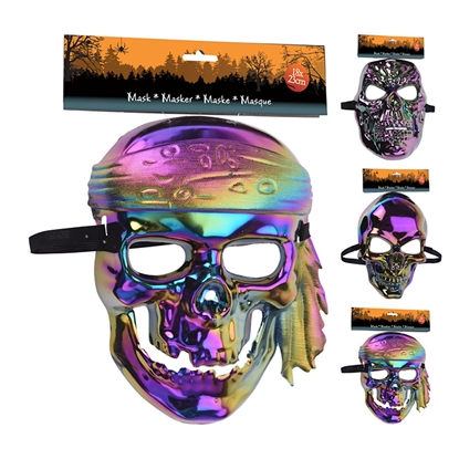 Attēls no Maska Halovīna Galvaskauss metāliska 3-veidi