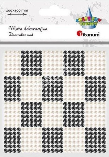 Picture of Mata dekoracyjna 10x10cm pereki, krysztaki