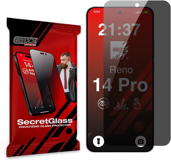 Изображение Matowe szko prywatyzujce GrizzGlass SecretGlass do Oppo Reno14 Pro