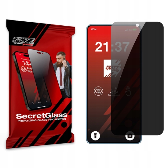 Picture of Matowe szko prywatyzujce GrizzGlass SecretGlass do Xiaomi Redmi Note 14S