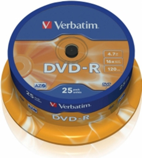 Изображение Matricas DVD-R AZO Verbatim 4.7GB 16x 25 pack Spindle
