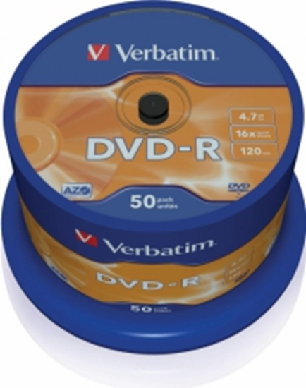 Picture of Matricas DVD-R AZO Verbatim 4.7GB 16x 50 Pack Spindle