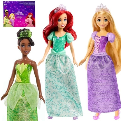 Picture of Mattel Disney Princess Zestaw 3 lalek: Ariel + Tiana + Roszpunka ZA6036