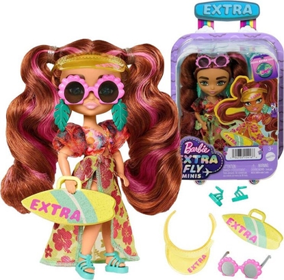 Attēls no Mattel Lalka Barbie Extra Fly Minis w plaowej sonecznej stylizacji ZA5108
