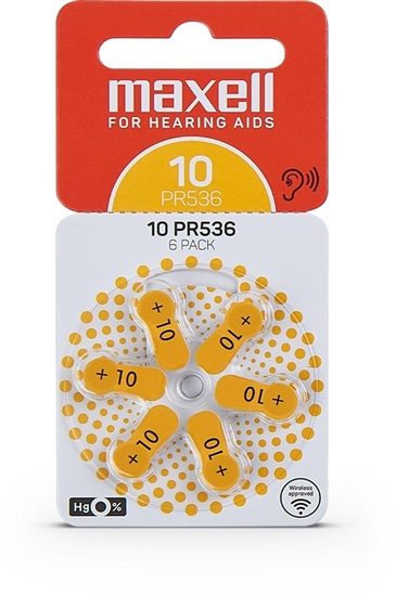 Picture of MAXELL BATTERY ZINK AIR PR70 (10) 6PK BLISTER 790418.00.EU