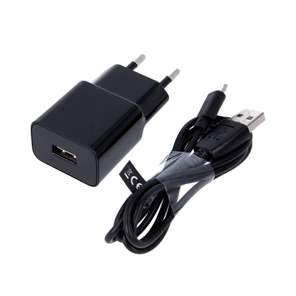 Attēls no Maxlife MXTC-01 charger 1x USB 2.1A black + microU