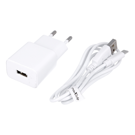 Picture of Maxlife MXTC-01 charger 1x USB 2.1A white + USB-C 