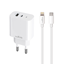 Attēls no Maxlife MXTC-06-20AC PD QC charger 1x USB-C 1x USB