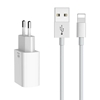 Picture of Mcdodo Dual USB charger Mcdodo CH-6720 (EU) Lightning 1m Travel set (white)