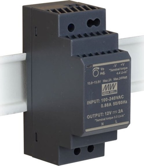 Изображение Mean Well Zasilacz 12V na szyn DIN TH35 30W Mean Well HDR