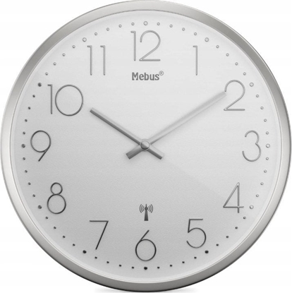 Attēls no Mebus 19776 radio wall clock Silver/white