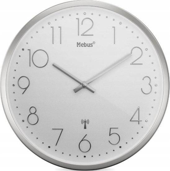 Picture of Mebus 19776 radio wall clock Silver/white