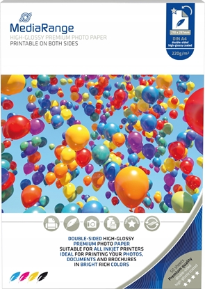 Attēls no Mediarange Fotopapier hochglänzend 210x297mm 220g 50 Blatt