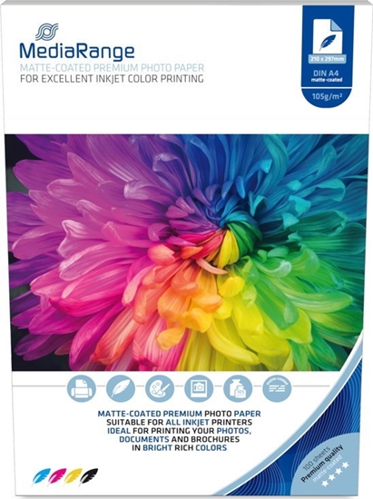 Picture of Mediarange Fotopapier matt f. Tintenstrahldr. 105g 100 Blatt