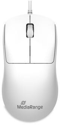 Изображение Mysz MediaRange kabel optyczny mysz 3-przyciskowa symetryczny, 1.5m, biae