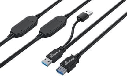 Picture of Kabel USB MediaRange 2x USB-A - USB-A 15 m Czarny (MRCS244)