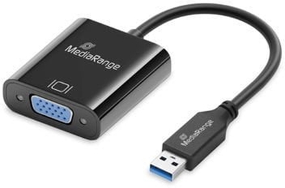 Attēls no MediaRange USB-A 3.0 auf VGA(HD15)Video Konverter, 20cm, sw