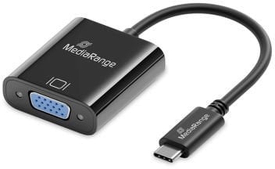 Picture of MediaRange USB-C zu VGA Video Konverter, 20cm, Schwarz