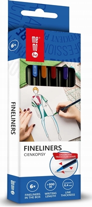 Изображение MemoBe Cienkopisy 0,4mm 6 kolorów MemoBe