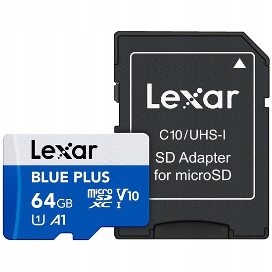 Picture of MEMORY MICRO SDXC 64GB UHS-I/W/A LMSBLPL064G-BNANG LEXAR