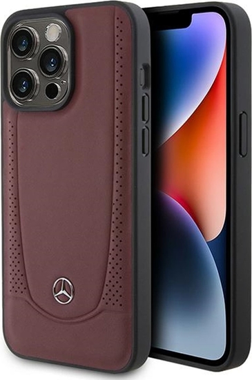 Picture of Mercedes Mercedes MEHCP15LARMRE iPhone 15 Pro 6.1" czerwony/red hardcase Leather Urban Bengale