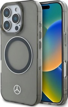 Picture of Mercedes Mercedes MEHMP16L23HUOSK iPhone 16 Pro    6.3" czarny/black hardcase Silver Ring MagSafe