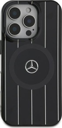 Picture of Mercedes Mercedes MEHMP16S23HRSK iPhone 16 6.1"    czarny/black hardcase MB Double Layer Crossed Lines MagSafe