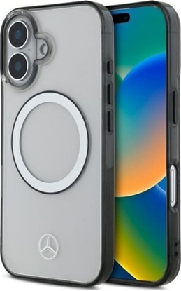 Picture of Mercedes Mercedes MEHMP16S23HUOKC iPhone 16 6.1"   transparent hardcase Printed logo MagSafe