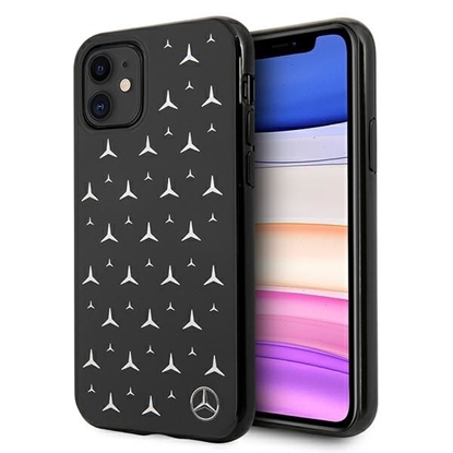 Attēls no Mercedes-Benz Mercedes Silver Stars Pattern Case for iPhone 11 / Xr - Black