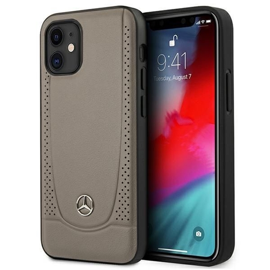 Picture of Mercedes-Benz Mercedes Urban Line Case for iPhone 12 mini - Brown