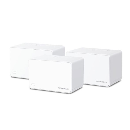Изображение MERCUSYS AX3000 Whole Home Mesh WiFi 6 System with PoE Halo H80X (3-Pack) 802.11ax 574+2402 Mbit/s 10/100/1000 Mbit/s Ethernet LAN (RJ-45) ports 3 Mesh Support Yes MU-MiMO Yes No mobile broadband Antenna type Internal