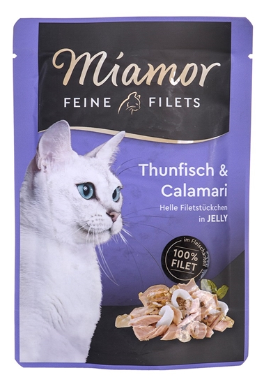 Picture of MIAMOR Feine Filets Tuna with squid - wet cat food - 100g