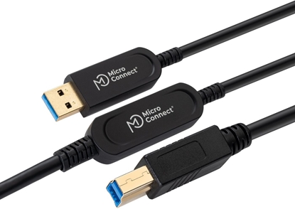 Изображение Kabel USB MicroConnect USB-A - USB-B 30 m Czarny (MC-USB3.0AB30OP)