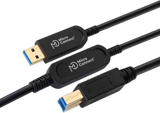 Изображение Kabel USB MicroConnect USB-A - USB-B 30 m Czarny (MC-USB3.0AB30OP)