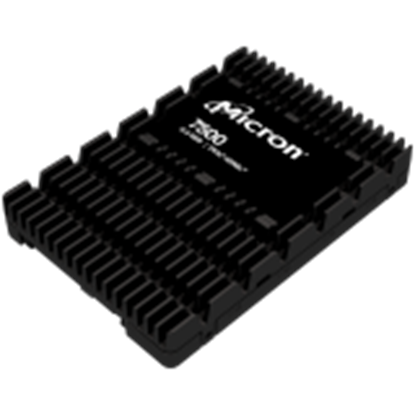 Picture of SSD|MICRON|SSD series 7500 MAX|1.6TB|PCIe Gen4|NVMe|NAND flash technology 3D NAND|Write speed 5900 MBytes/sec|Read speed 7000 MBytes/sec|Form Factor U.3|TBW 35040 TB|MTBF 2000000 hours|MTFDKCC6T4TGQ-1BK1DABYYR