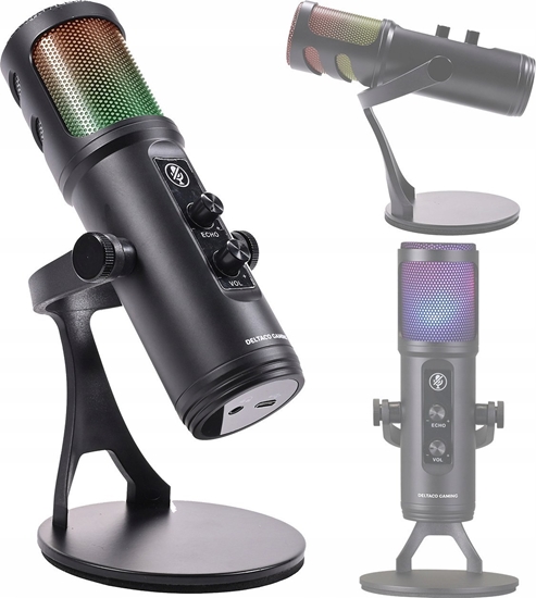 Picture of Mikrofon Deltaco RGB srautinio perdavimo mikrofonas DELTACO GAMING / GAM-171 / 4222236