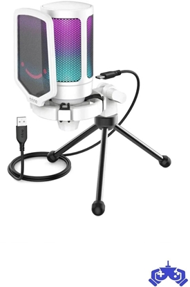 Picture of Mikrofon Fifine Fifine Technology FIFINE A6VW RGB Baltas Kondensatorinio Mikrofono Komplektas (Baltas)