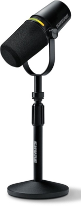 Picture of Mikrofon Shure Shure MV7+-K-BNDL - Mikrofon lektorski/wokalny ze zczem XLR/USB-C Czarny + statyw biurkowy GATOR