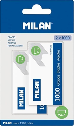 Attēls no Milan ZSZYWKI METALOWE MILAN 24/6 2 OPAKOWANIA NA BLISTRZE