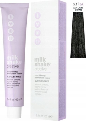 Attēls no Milk Shake Milk Shake Creative - farba do wosów 100ml, pena paleta kolorów - 5,1 | 5A || Jasny Popielaty Brz