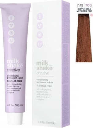 Attēls no Milk Shake Milk Shake Creative - farba do wosów 100ml, pena paleta kolorów - 7,43 | 7CG || redni Miedziany Zoty Blond