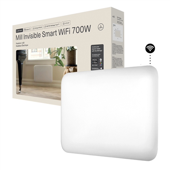 Picture of Mill Invisible Smart WiFi Heater | PA700WIFI4 | Panel Heater | 700 W | Suitable for rooms up to 9-12 m² | White | IPX4