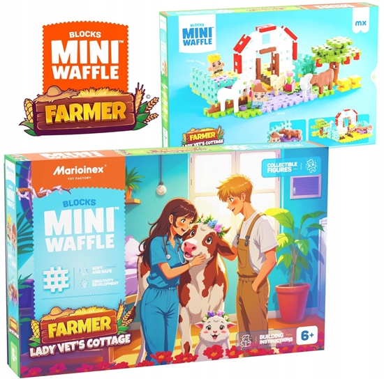 Picture of Marioinex Mini Waffle Farmer Domek Pani Weterynarz 110 el