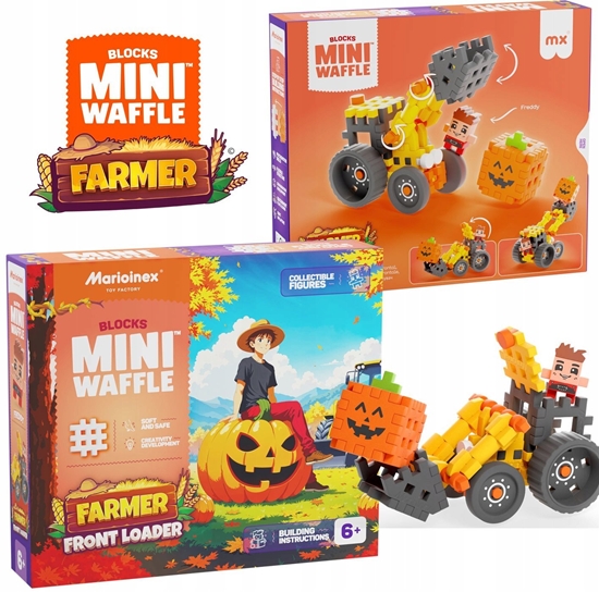 Picture of Marioinex Mini Waffle Farmer Koparka 50 elementów