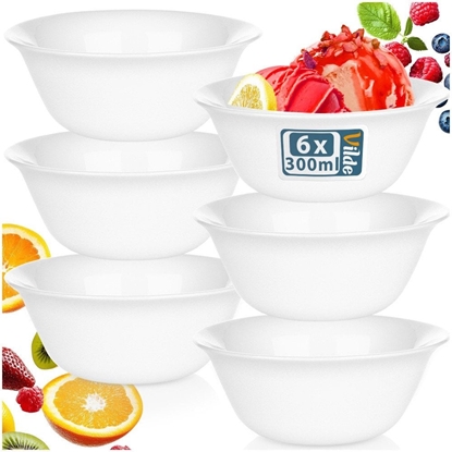 Attēls no Miseczki szklane biae 300 ml 6 szt.