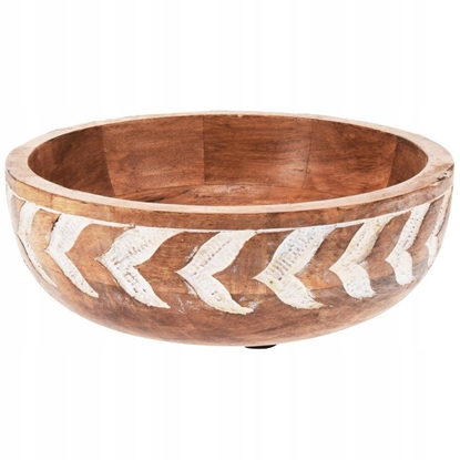 Attēls no MISKA DREWNIANA DO SERWOWANIA PRZEKSEK SAATEK NA OWOCE 20CM 850ML VILDE 259688